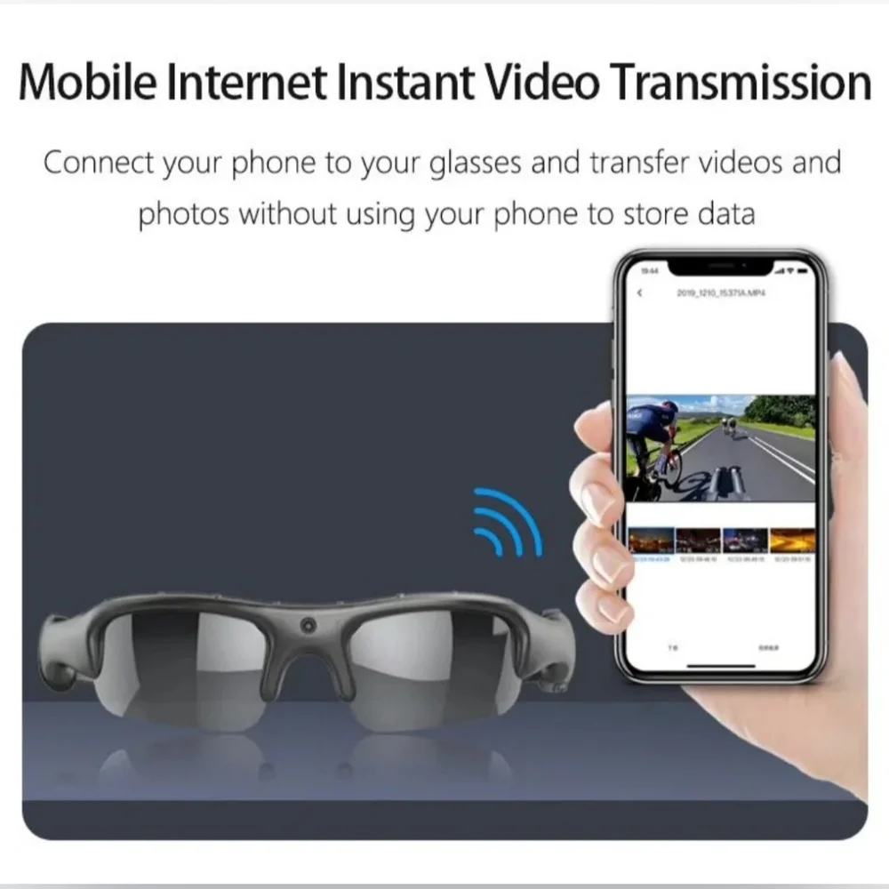 Smart Camera Glasses 1080P HD Wireless Android/IOS with Audio